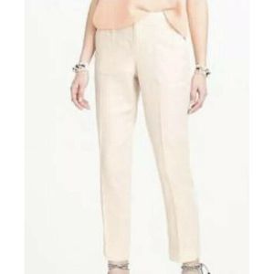 J. Crew Garden Gold Tapered Slim Leg Linen Pants